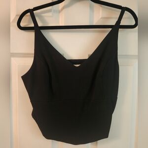 Cabi Black Bralette Ponte Crop Top, Large